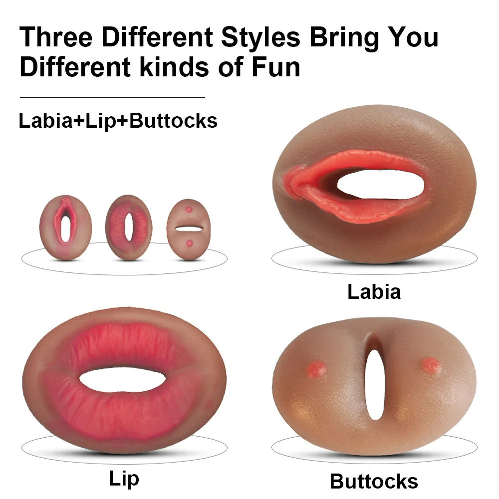Liquid Silicone Realistic Oral Cock Ring