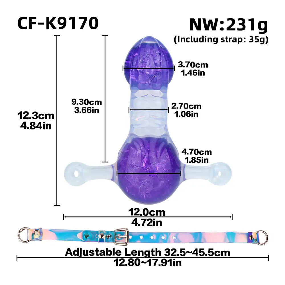 Liquid Silicone Textured Dildo Gag