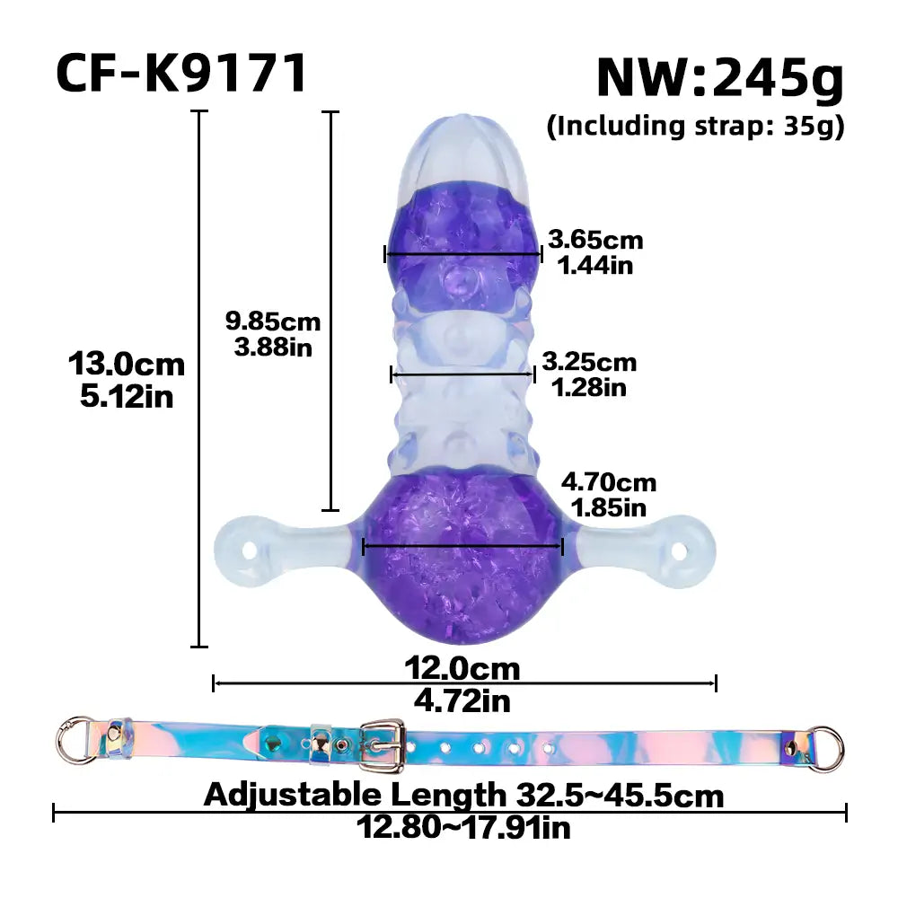 Liquid Silicone Textured Dildo Gag