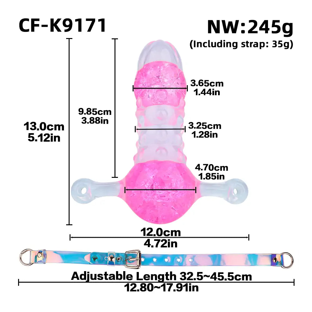 Liquid Silicone Textured Dildo Gag