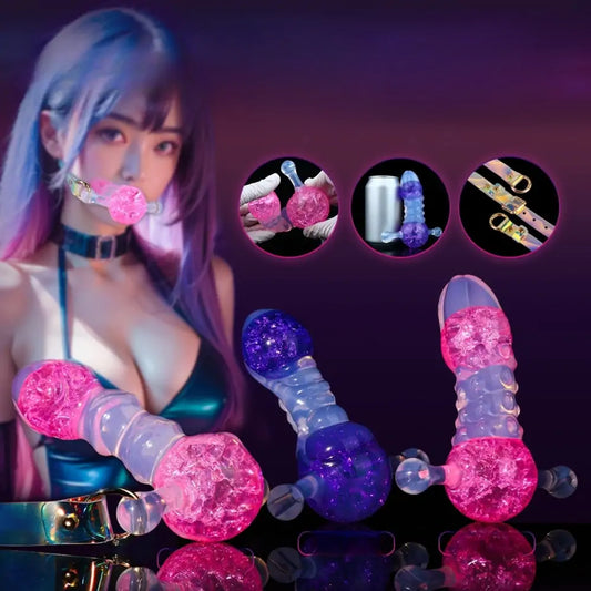 Liquid Silicone Textured Dildo Gag