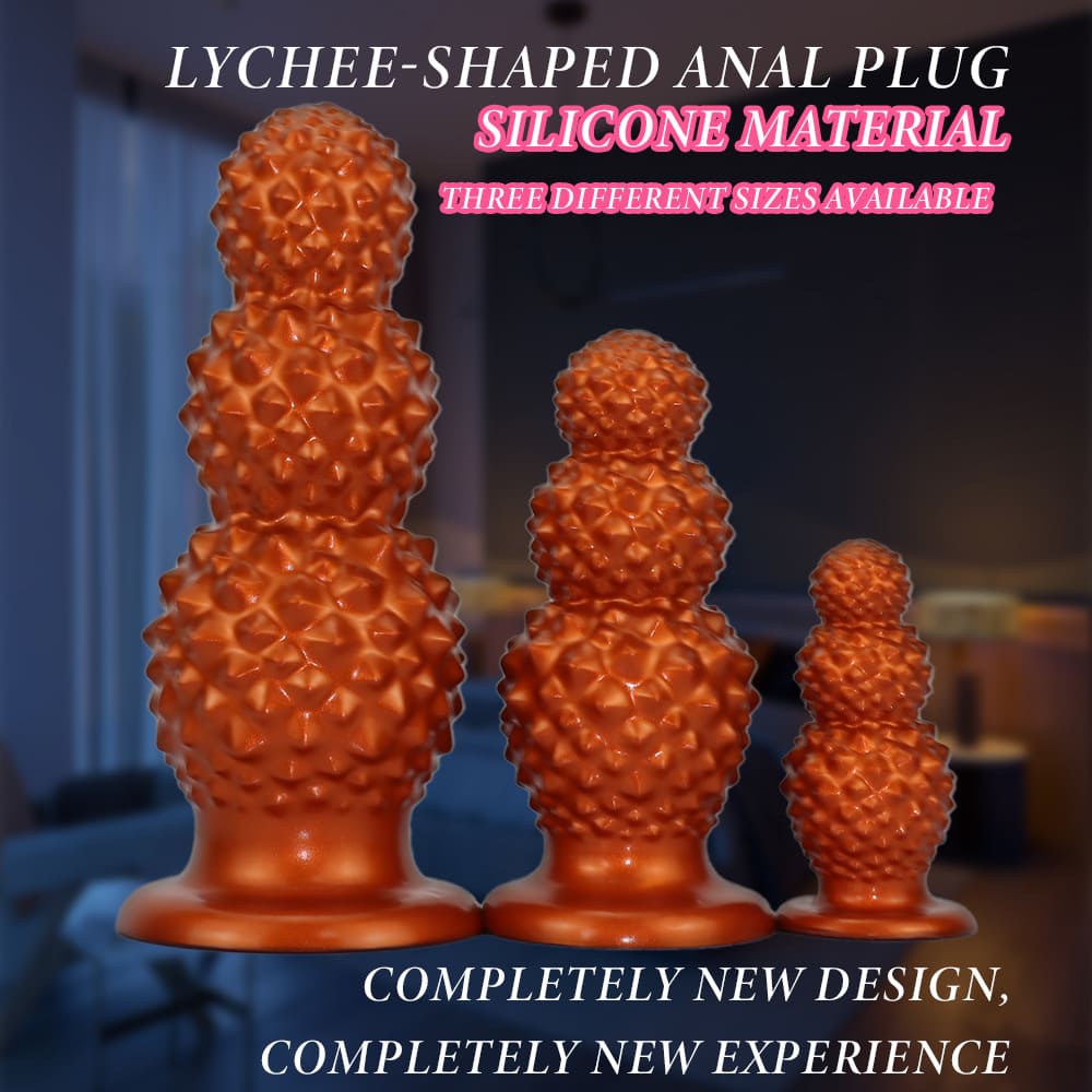 LitchiLuxe - Spiked Triple-Bead Anal Beads - Progressive Anal Dilator