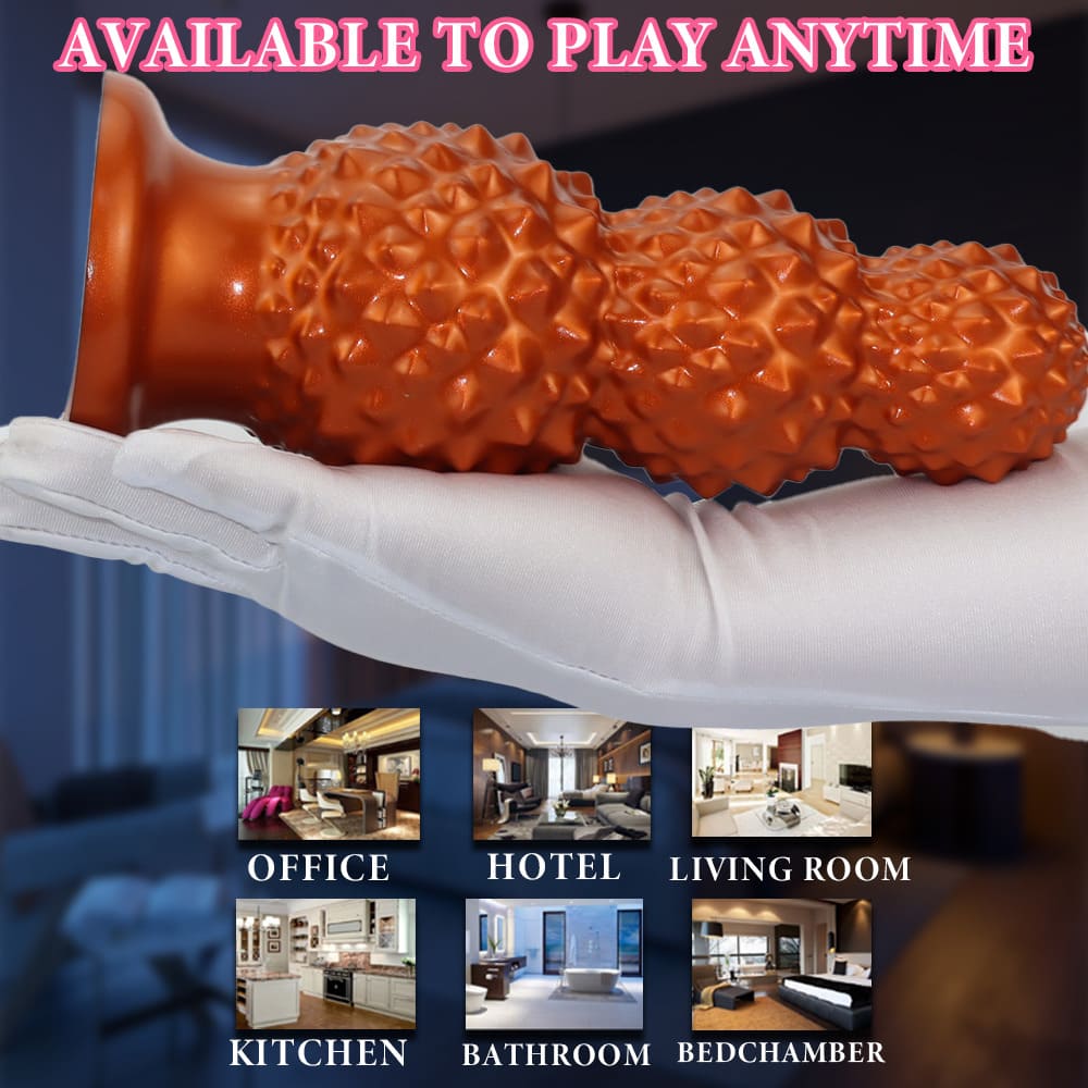LitchiLuxe - Spiked Triple-Bead Anal Beads - Progressive Anal Dilator
