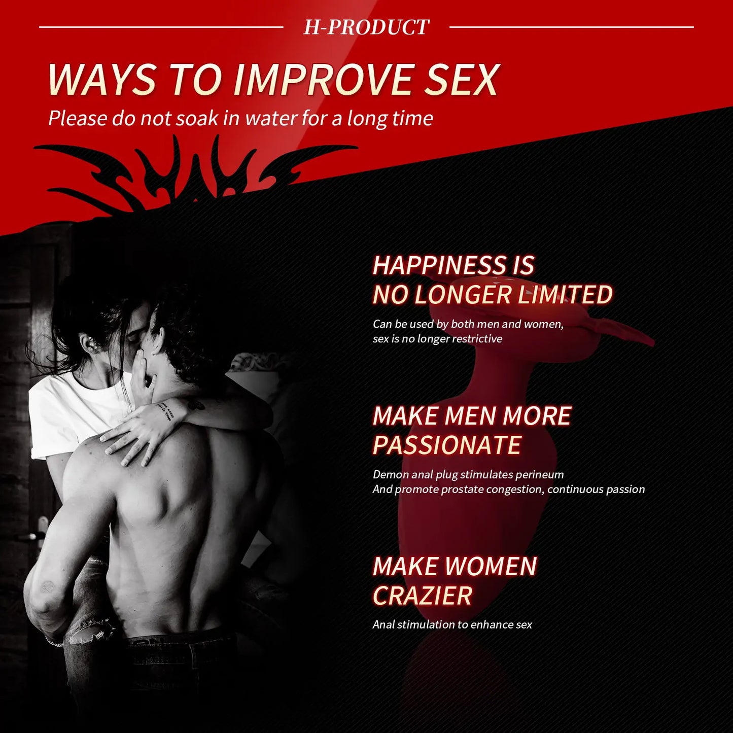 Little Devil Glowing Vibrating Butt Plug