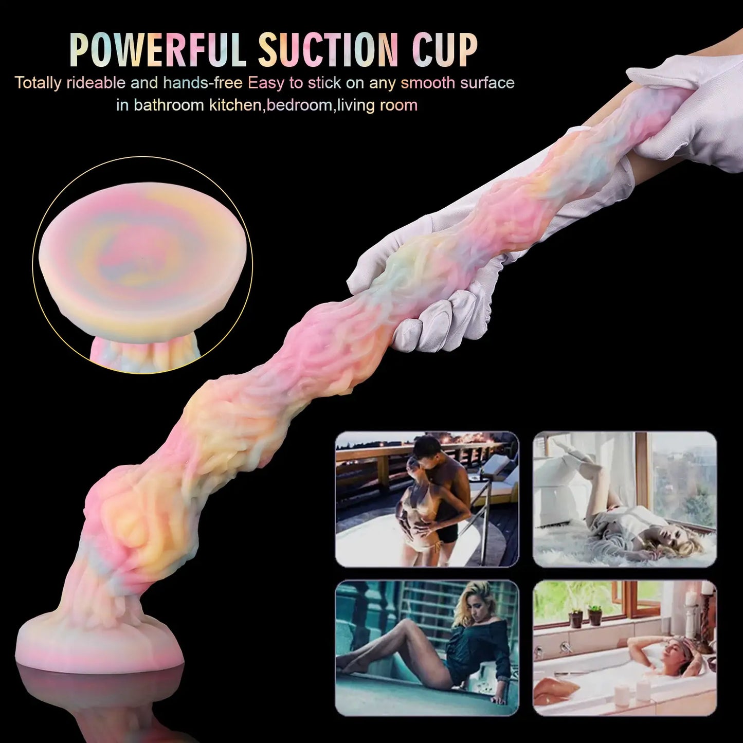 Luminous Tentacle Silicone Anal Dildo 3 Sizes
