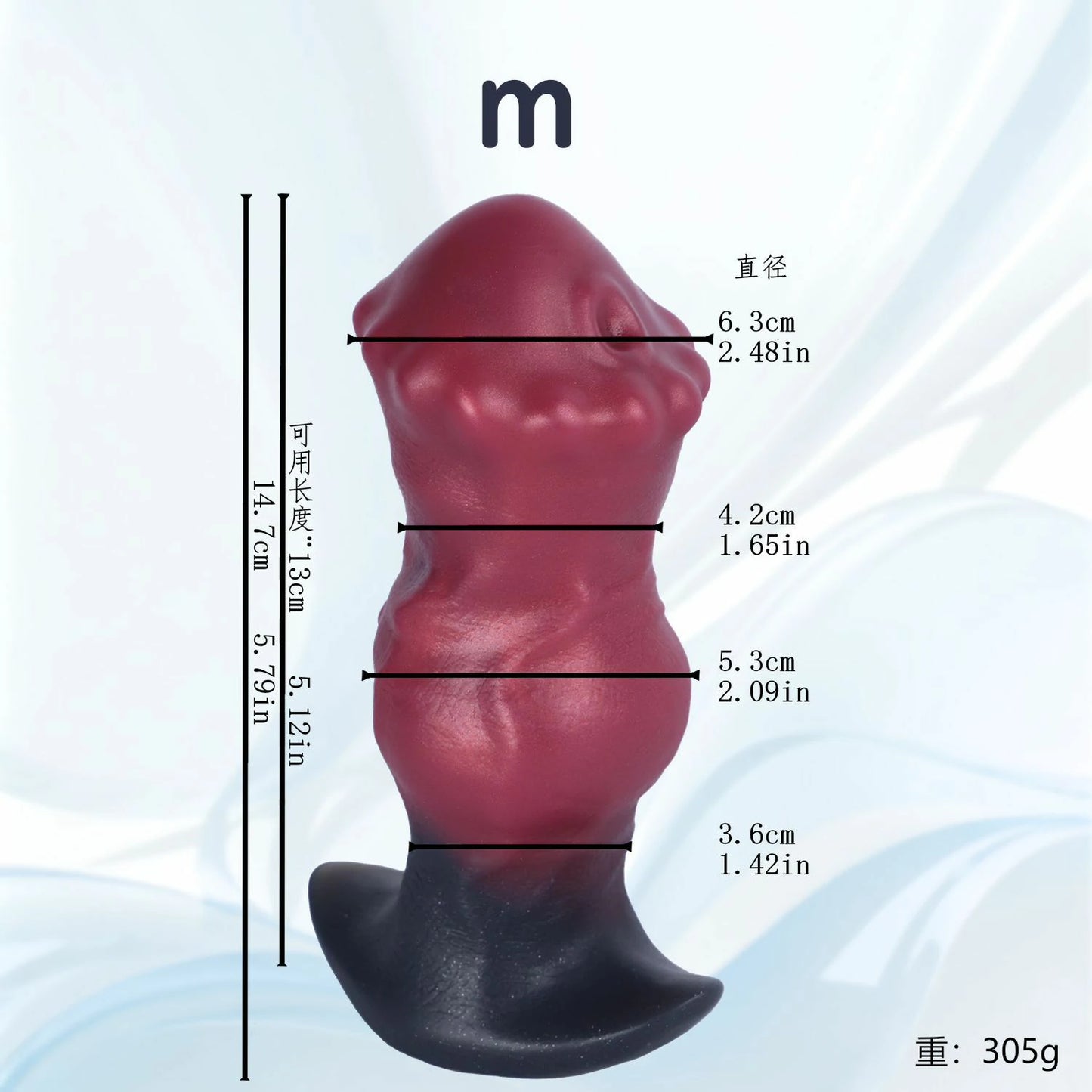 Dual-Use Silicone Horse-Style Anal Plug & Dildo