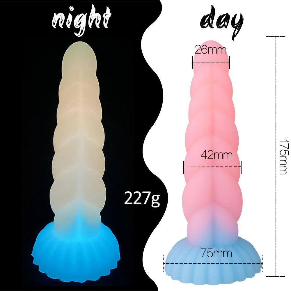 Twisted Glow Dual-Density Silicone Anal Plug