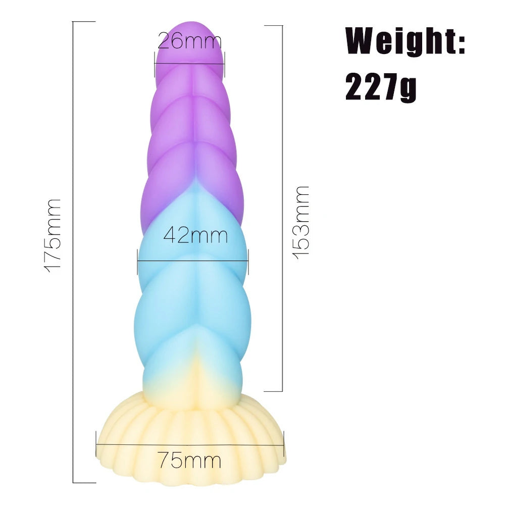 Twisted Glow Dual-Density Silicone Anal Plug