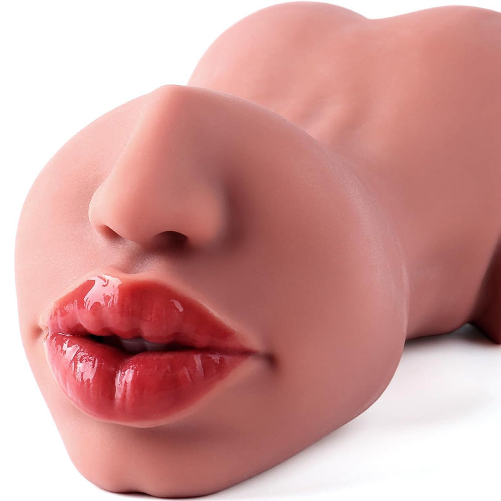 Xinghaoya Dual-Headed Male Masturbation Toy - Realistic Mouth & Vagina Silicone Pleasure Toy