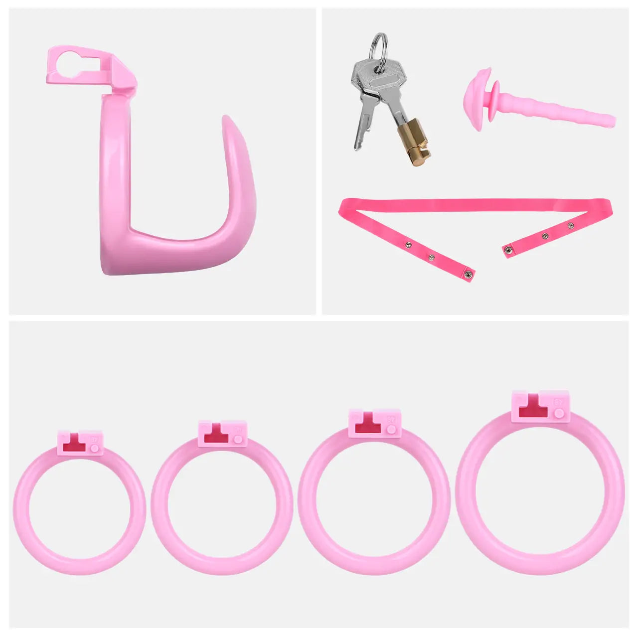 Male Resin Chastity Cages with Catheter