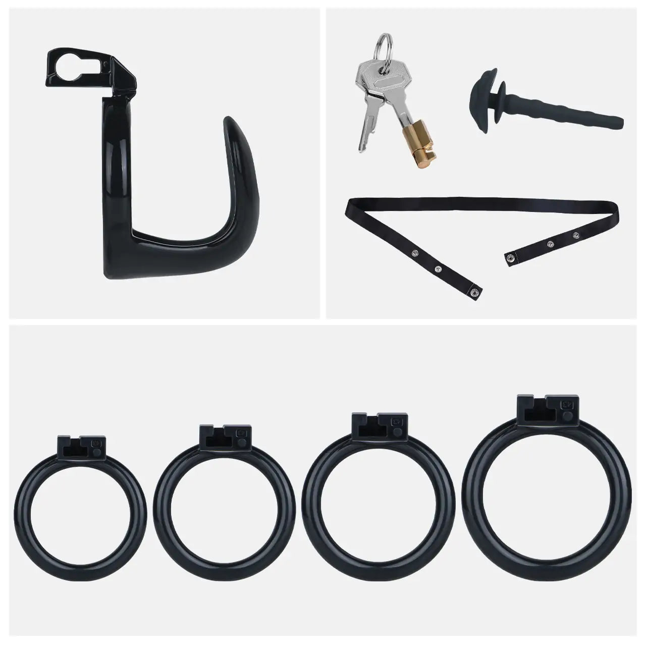 Male Resin Chastity Cages with Catheter