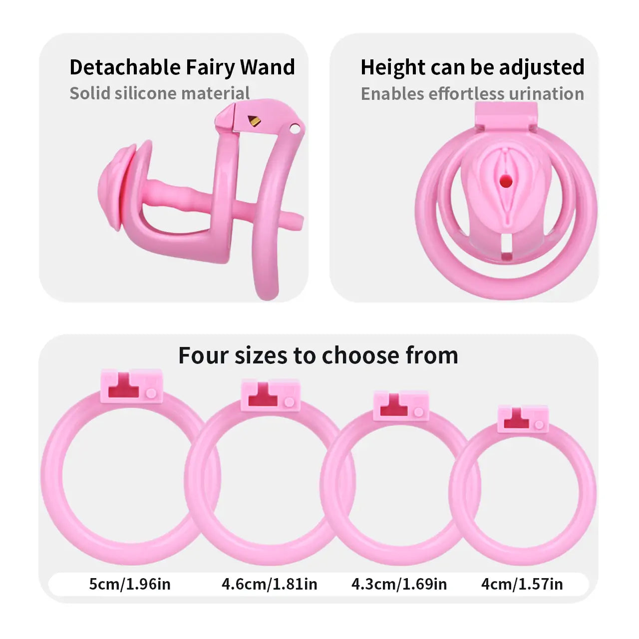 Male Resin Chastity Cages with Catheter