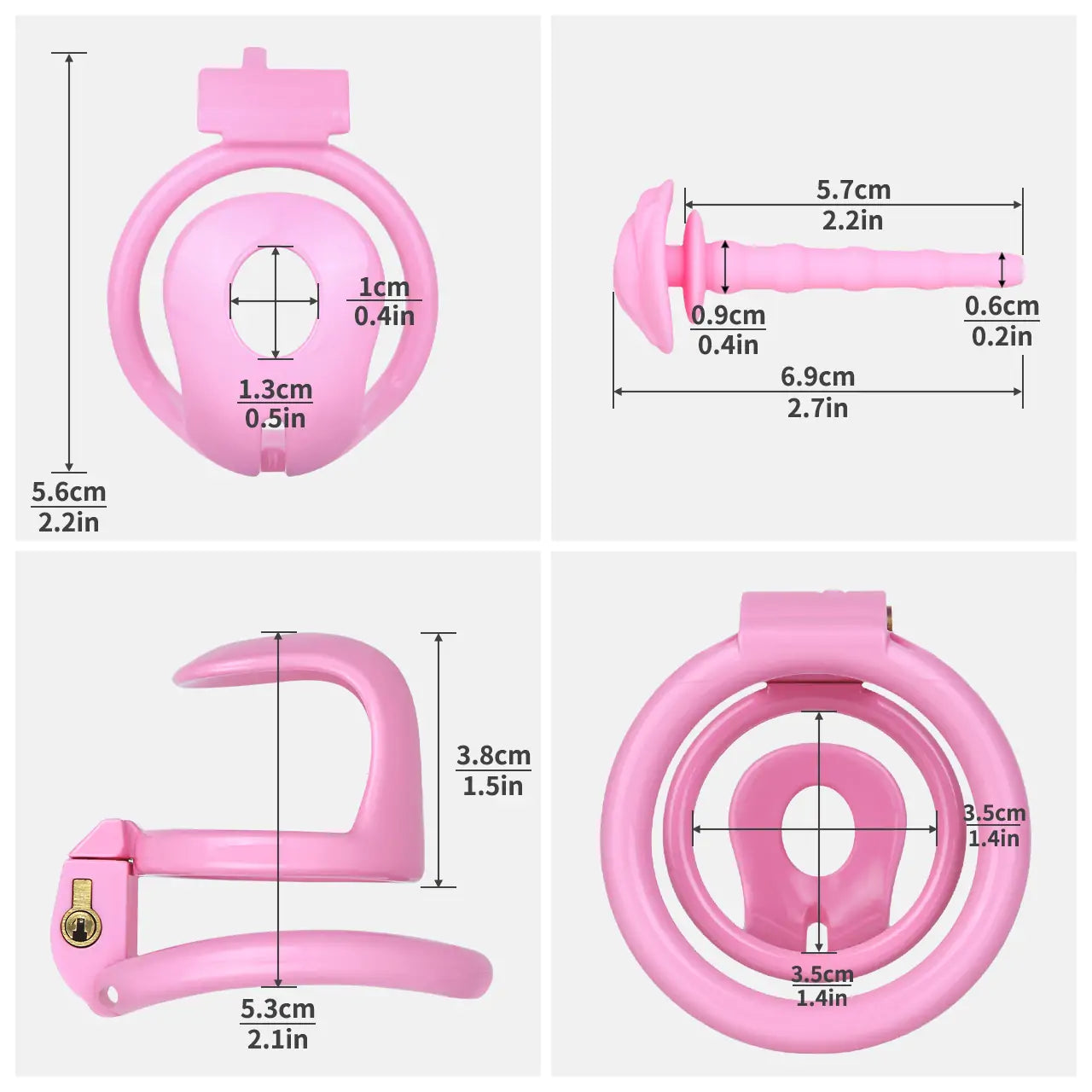 Male Resin Chastity Cages with Catheter