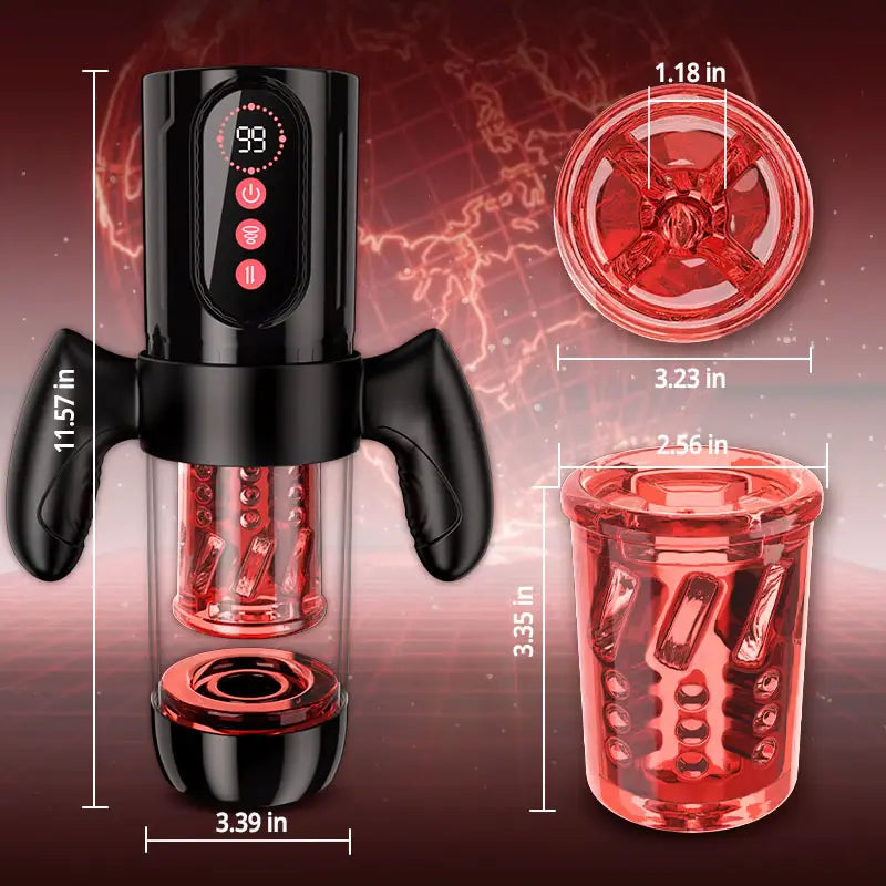 XS5 Male Stroker Thrusting Rotating Sucking with Detachable Handle