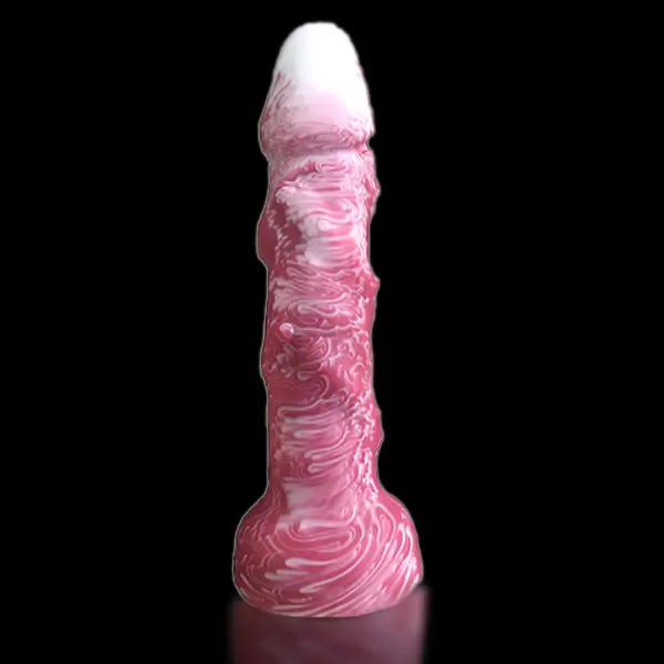 Marbled Realistic Silicone Fantasy Dildo 9 Inches