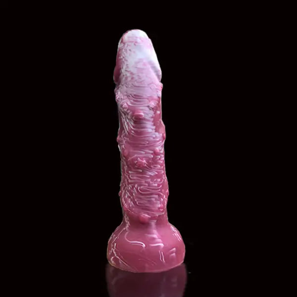 Marbled Realistic Silicone Fantasy Dildo 9 Inches