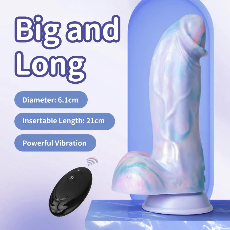 Marshal Remote Control Vibrating Large Dildo with Suction Base