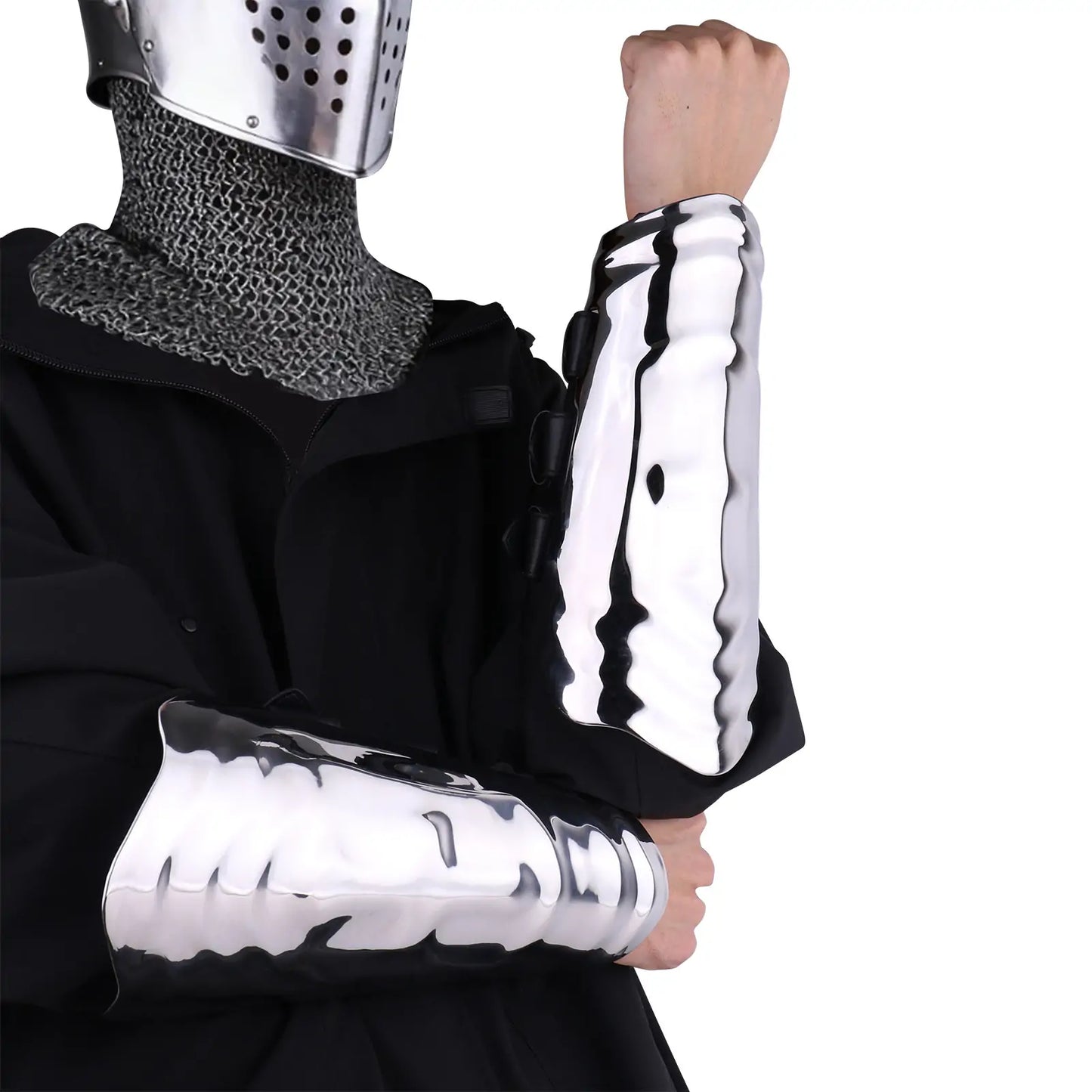 Medieval Stainless Steel Bondage Bracers