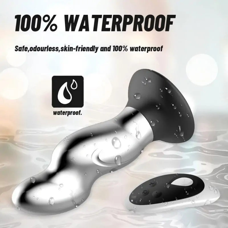 Metal Vibrating Butt Plug with Remote