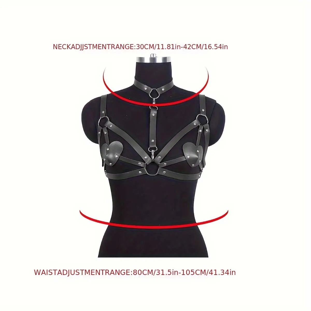 Milenka – Leather Female Chest Harness
