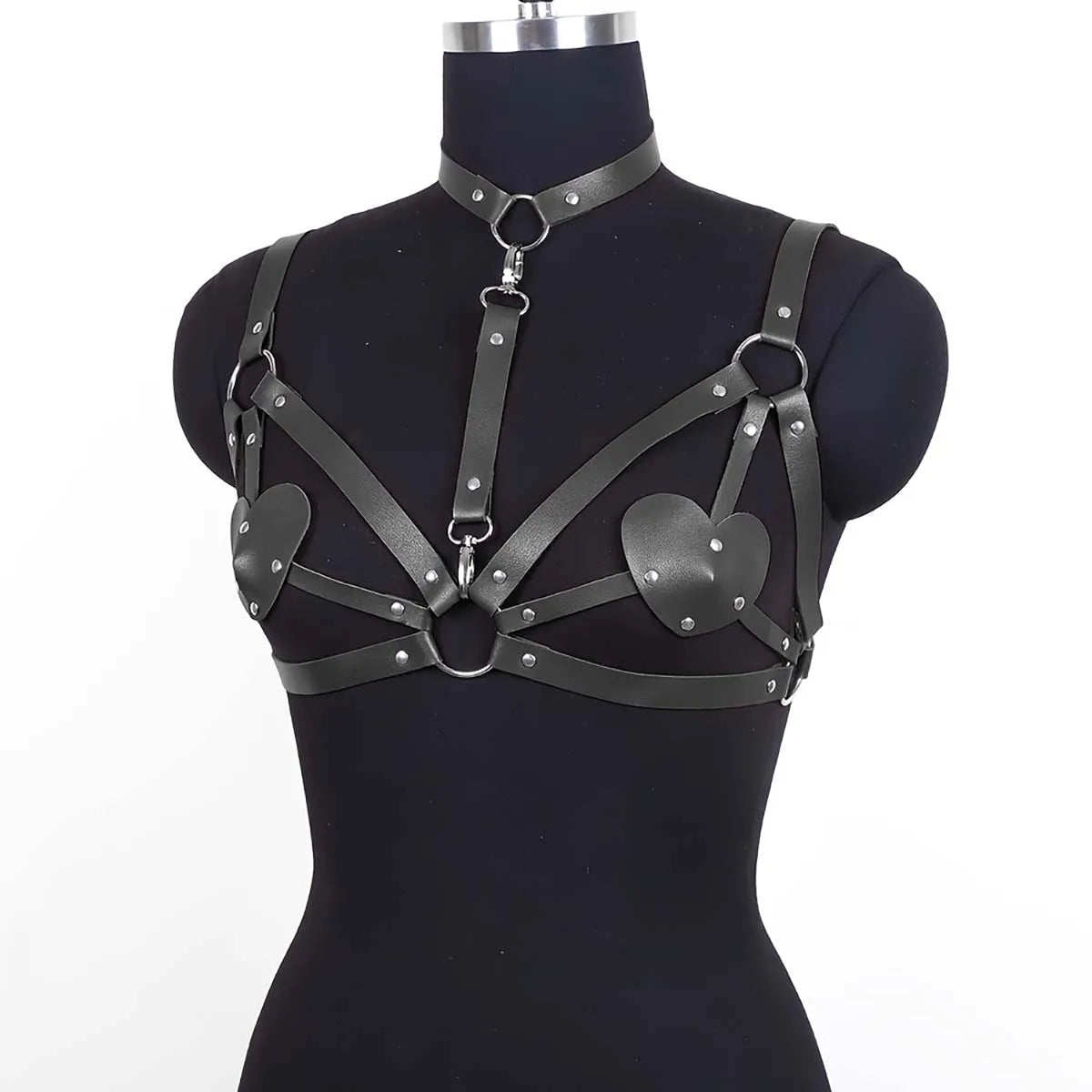 Milenka – Leather Female Chest Harness