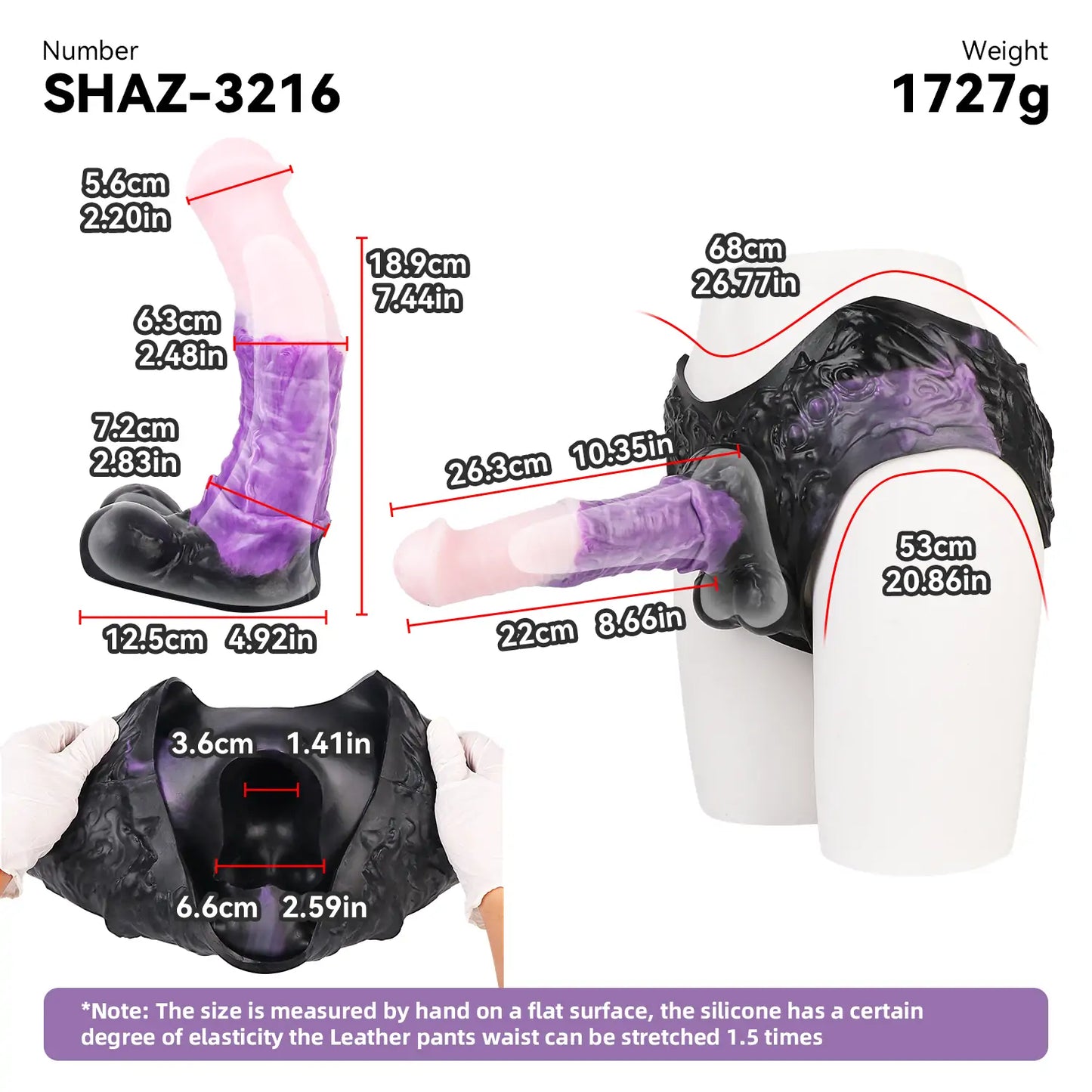 Monster Strap-On Hollow Dildo Pants