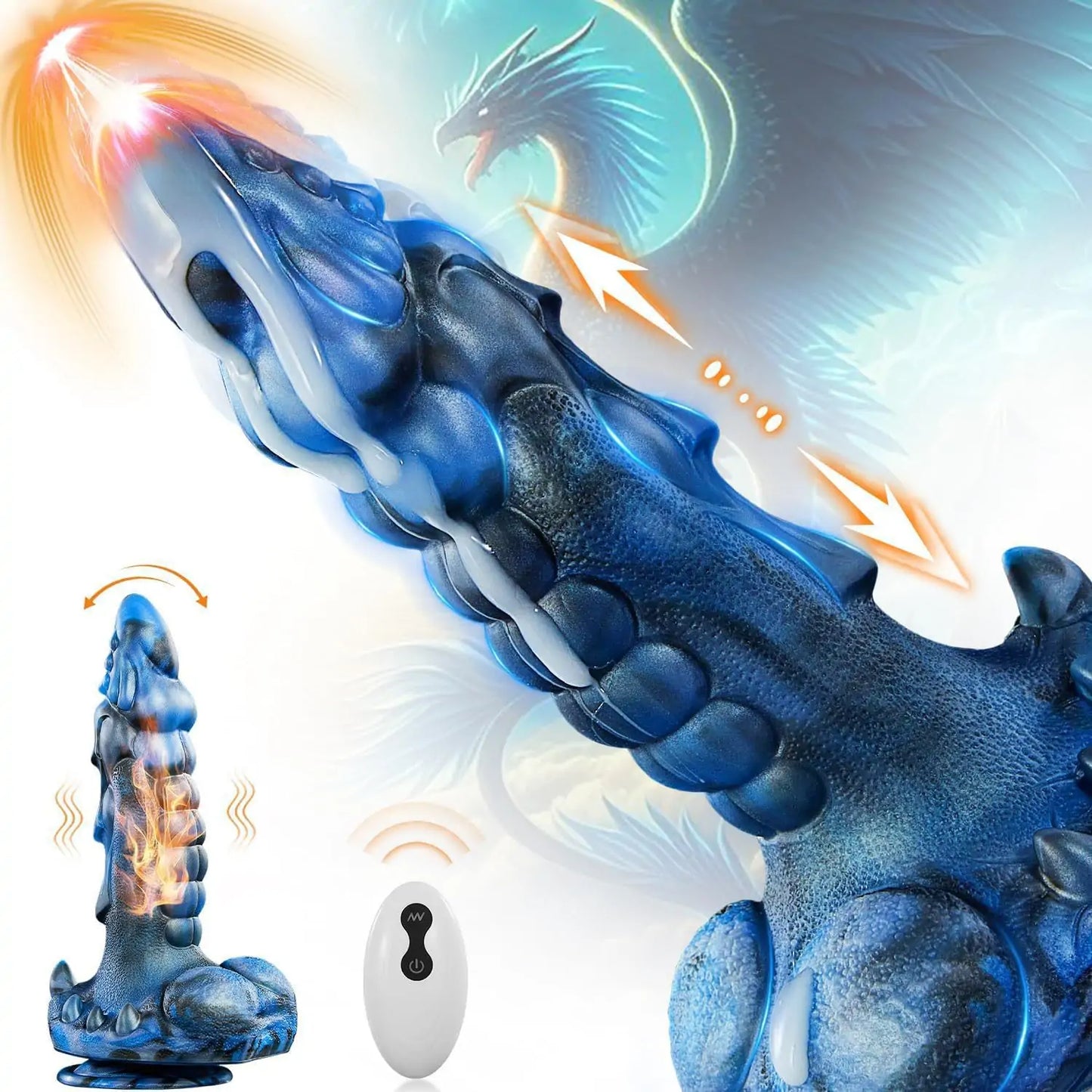 Monster Thrusting Dragon Dildo 9.5 Inches