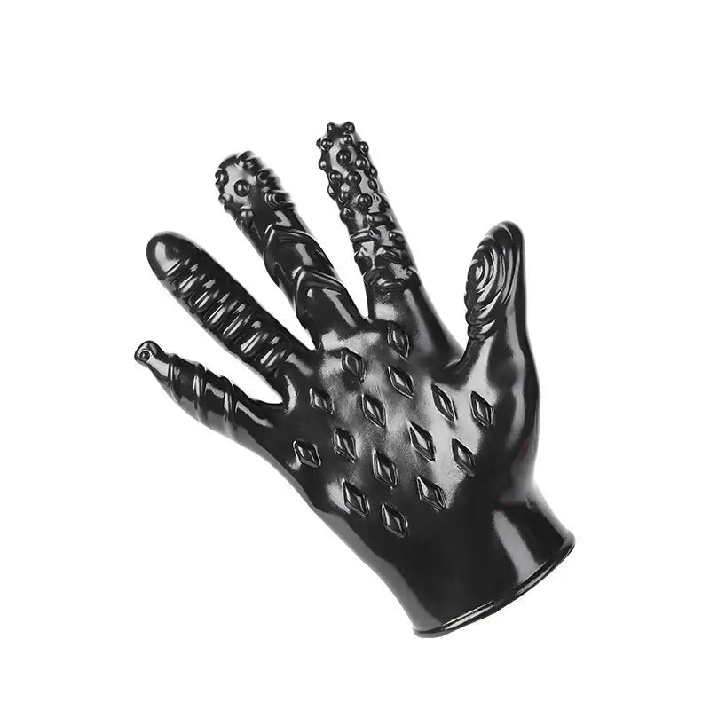 Multi-Textured Fisting Gloves Latex Design with Vibration