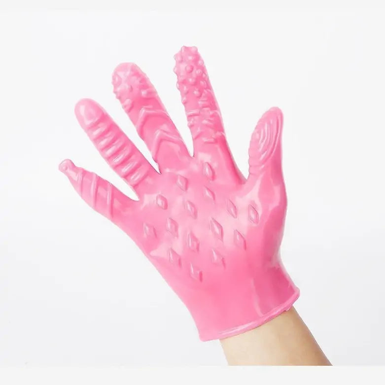 Multi-Textured Fisting Gloves Latex Design with Vibration