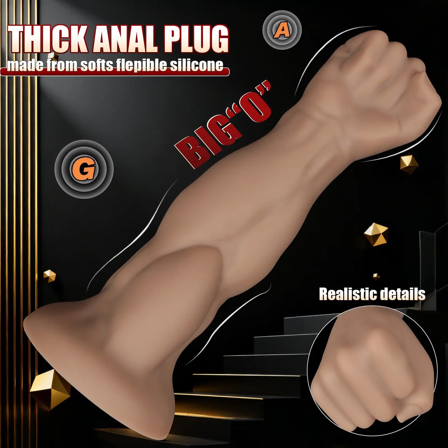 Muscle Fisting Arm Dildo 5 Size