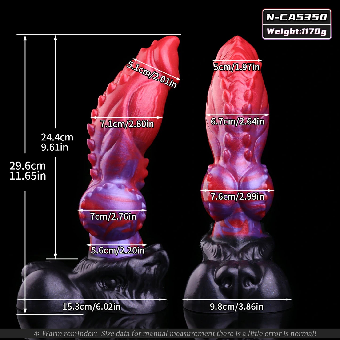Crimson Abyss Canine Fantasy Knot Dildo with Testicles