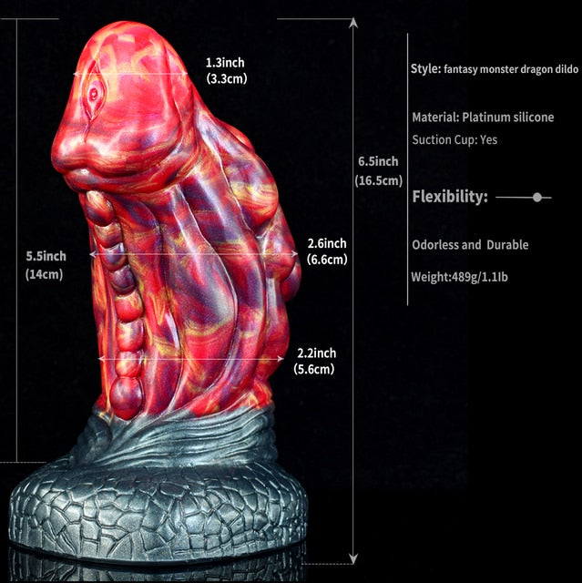 🐲 6.5-Inch Grond - Thick Dragon Butt Plug, Monster Anal Dildo