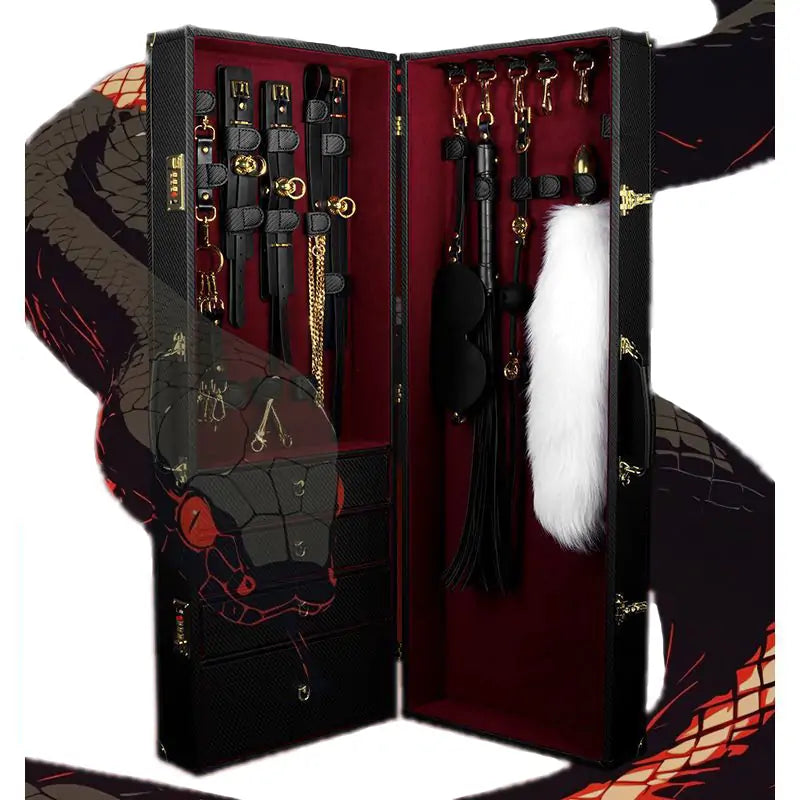 NUKO Luxury BDSM Leather Bondage Trunk Set