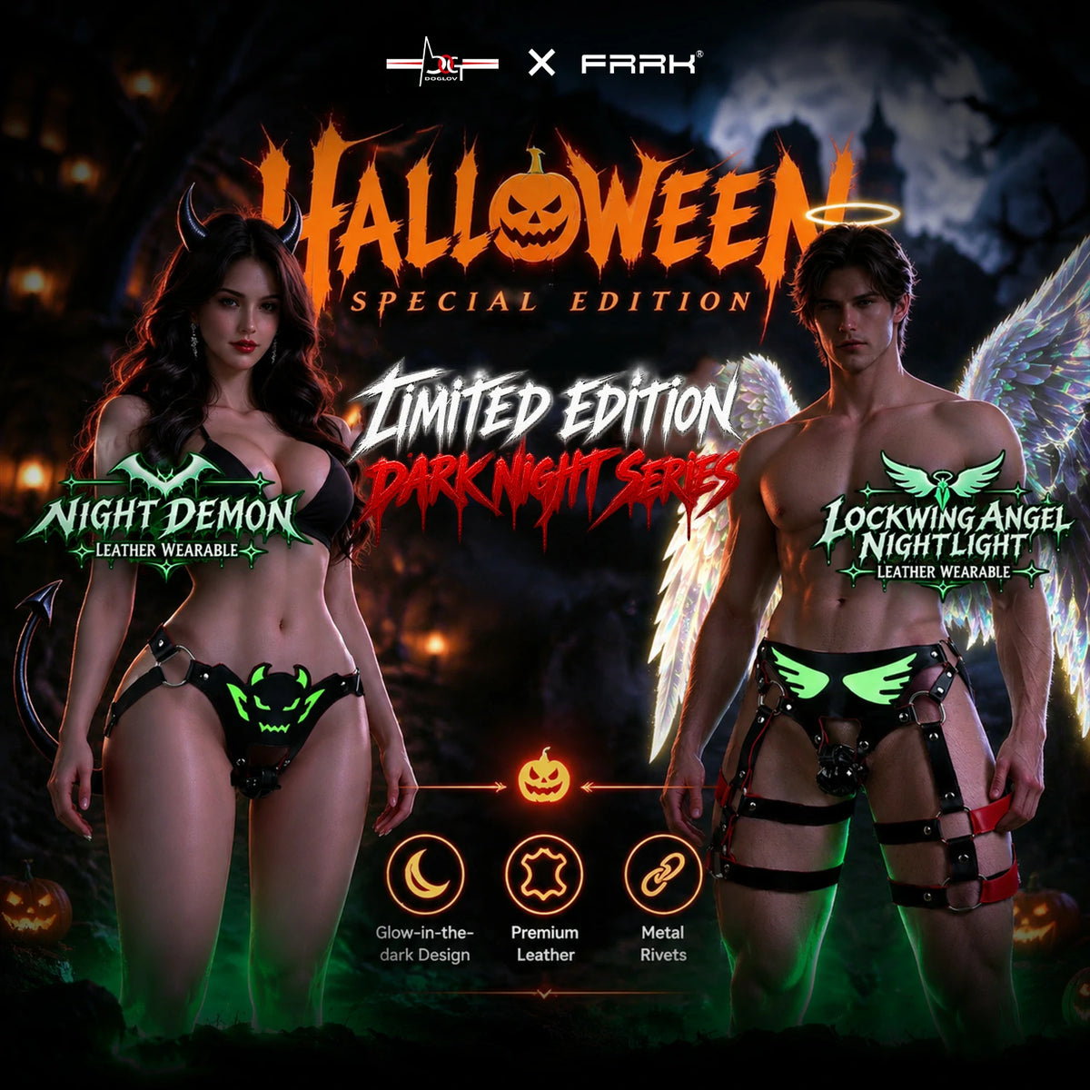 Night Demon – Halloween Glow-in-the-Dark Wearable Chastity Cage