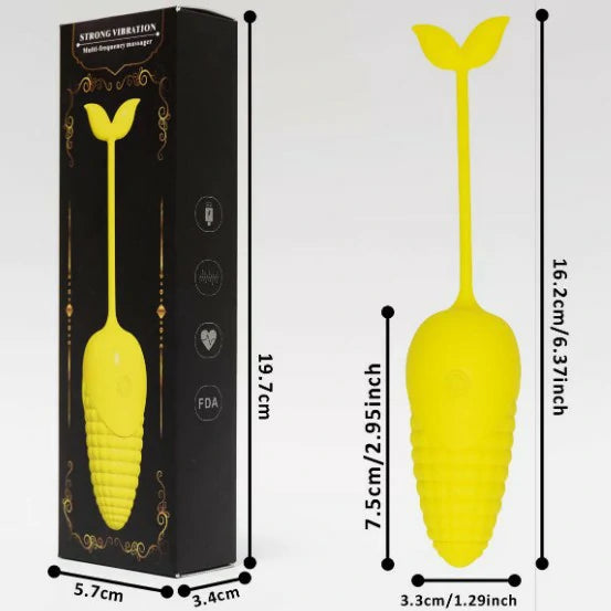 App-Controlled Corn-Shaped Anal Plug with G-Spot Vibrator