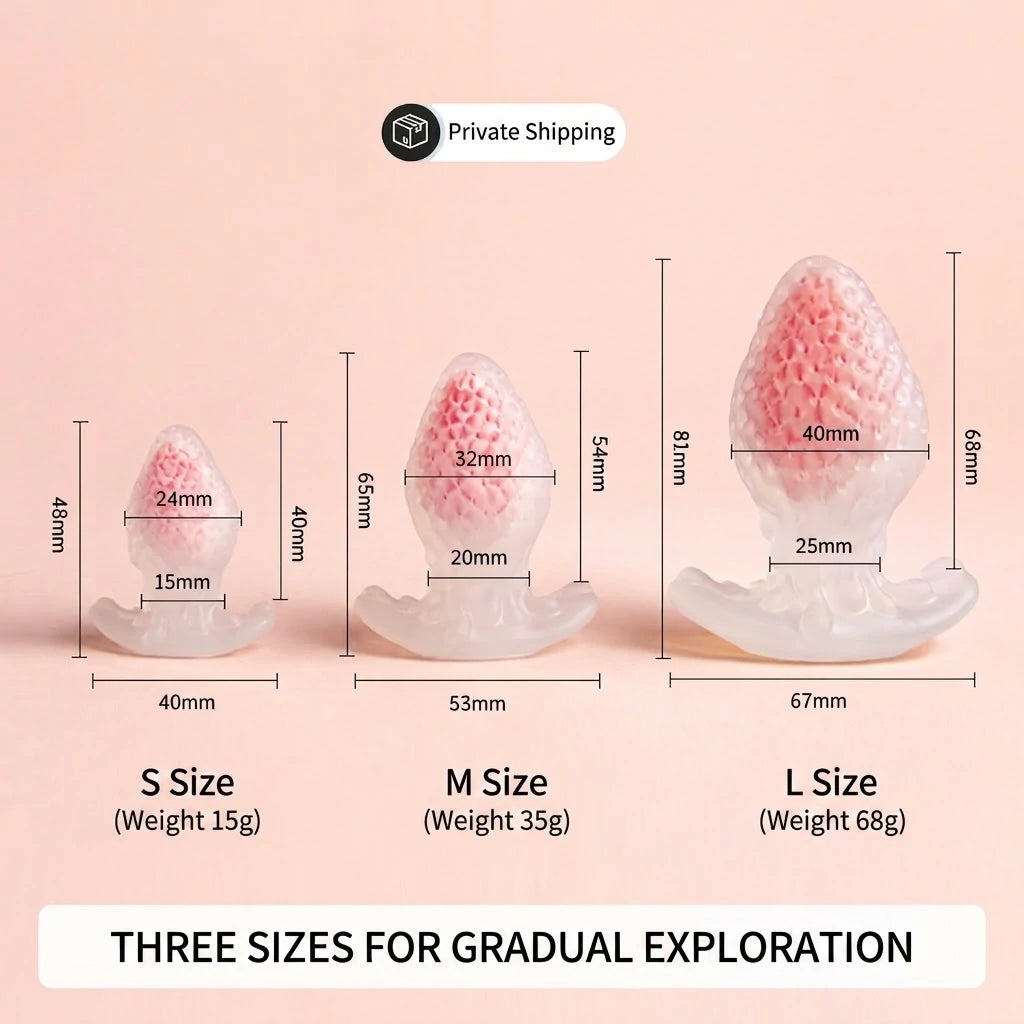 SheLip Sweet Strawberry Rear Training & Plug Trio