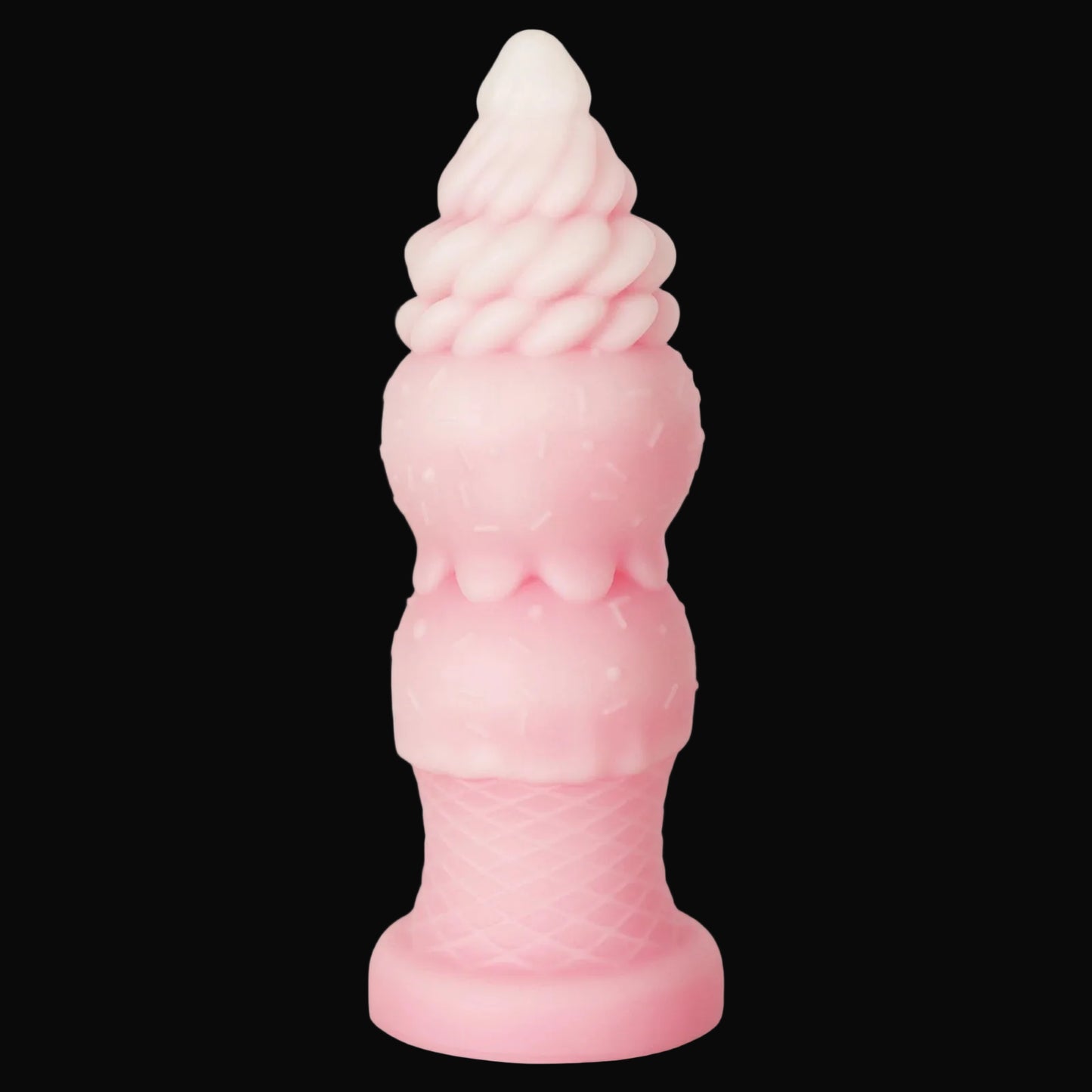 Ice Cream Swirl Liquid Silicone Anal Dildo