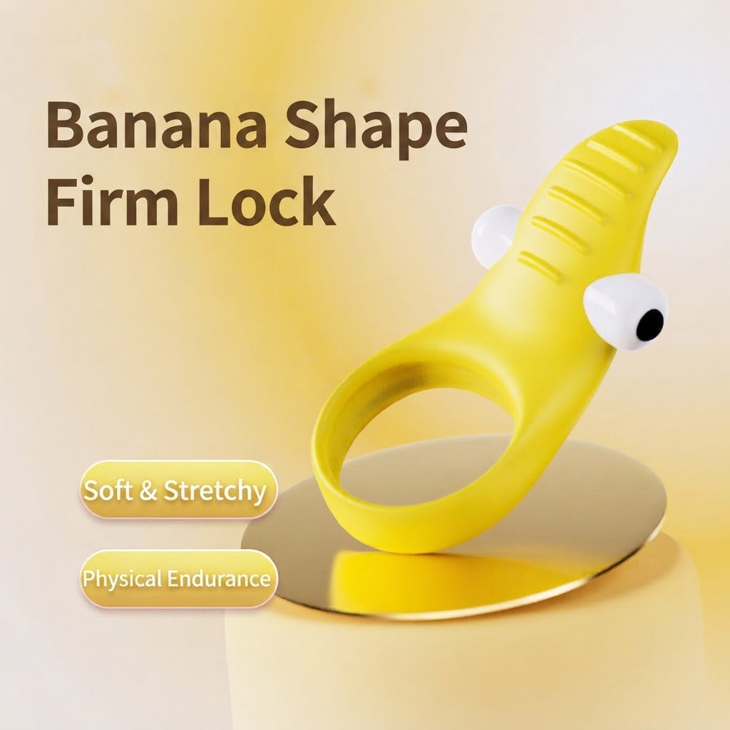 Vibrating Delay Ring with Banana Peel Clitoral Massager