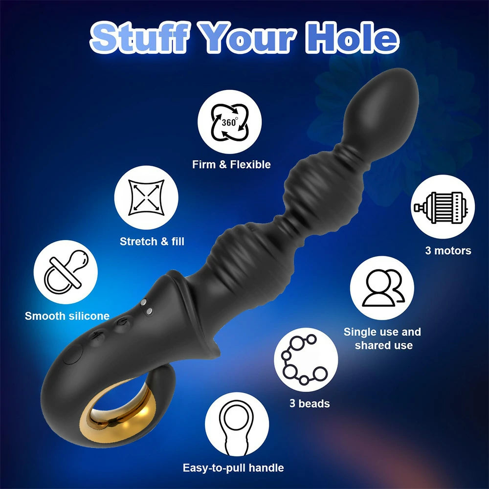 PulseBead Inflatable Vibrating Anal Beads