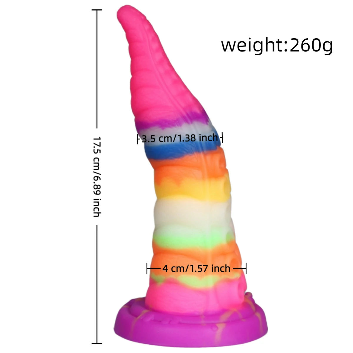 Octo Glow Multi Color Glow In The Dark Tentacle Anal Plug & Dildo
