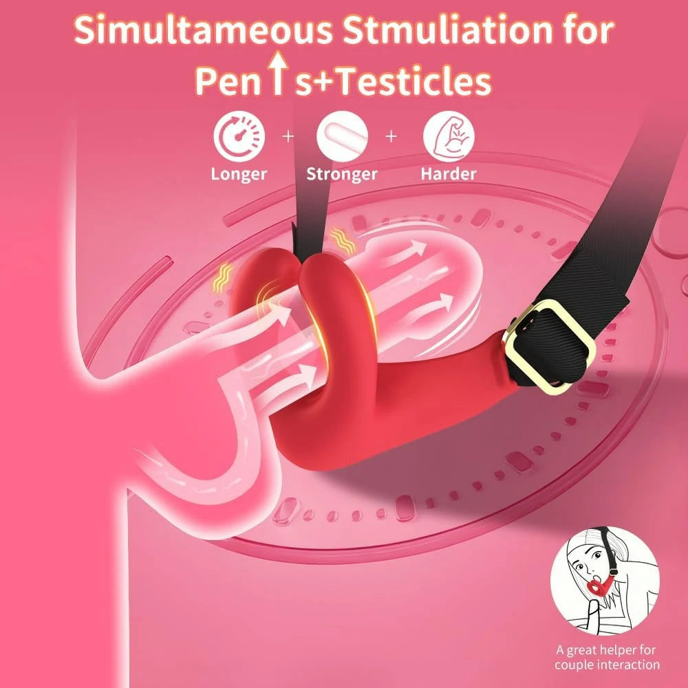 Wireless Remote Control Mouth Gag Egg Vibrator for Couples