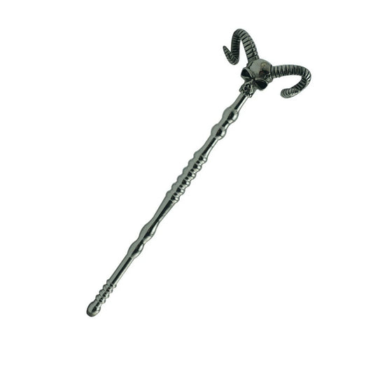 Stainless steel urethral sound with a bull-head demon design