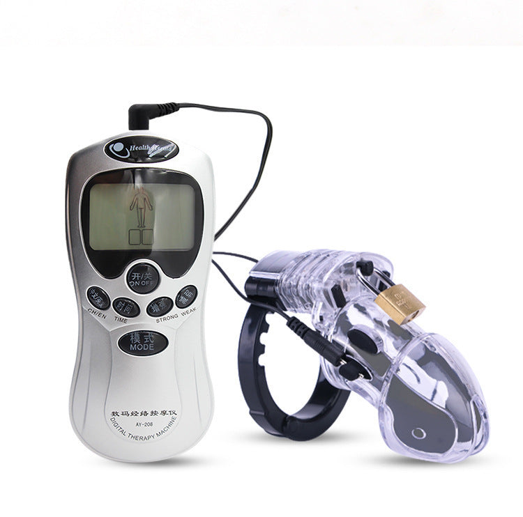Electric Shock Male Chastity Cage with Control Unit
