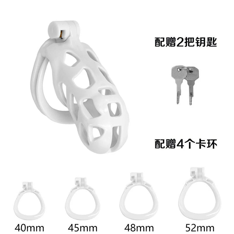 White Chastity Cage