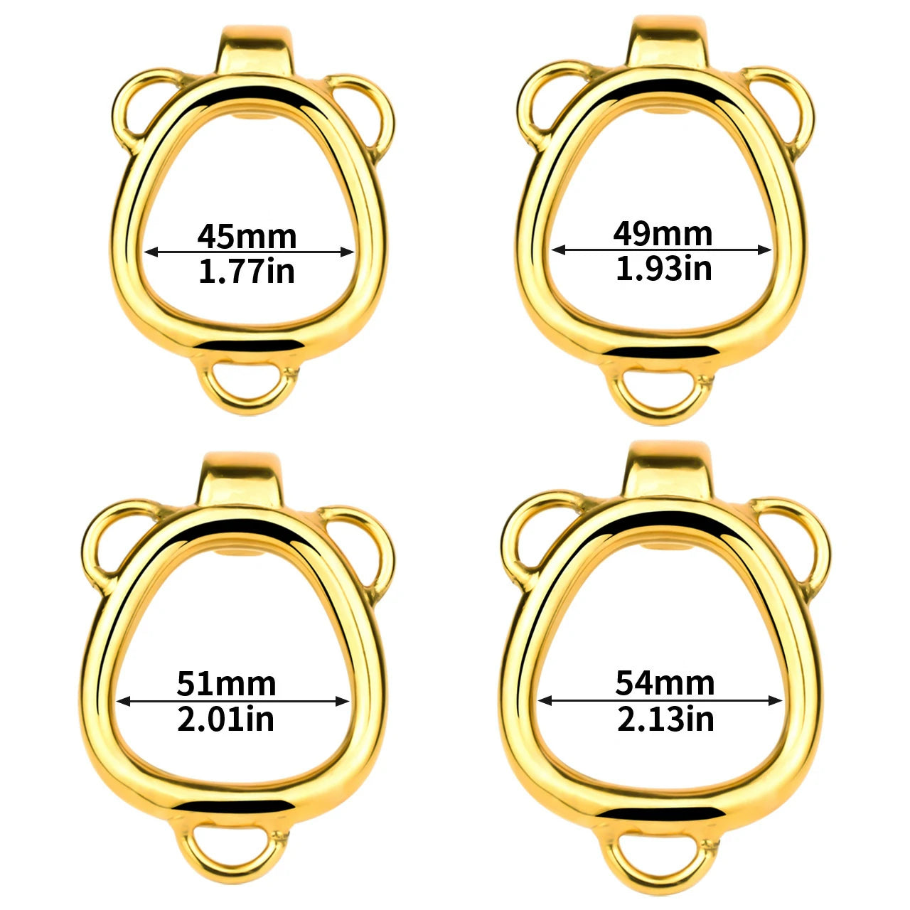 FRRK Metal Seashell Shape Chastity Lock (Optional Ring Sizes)