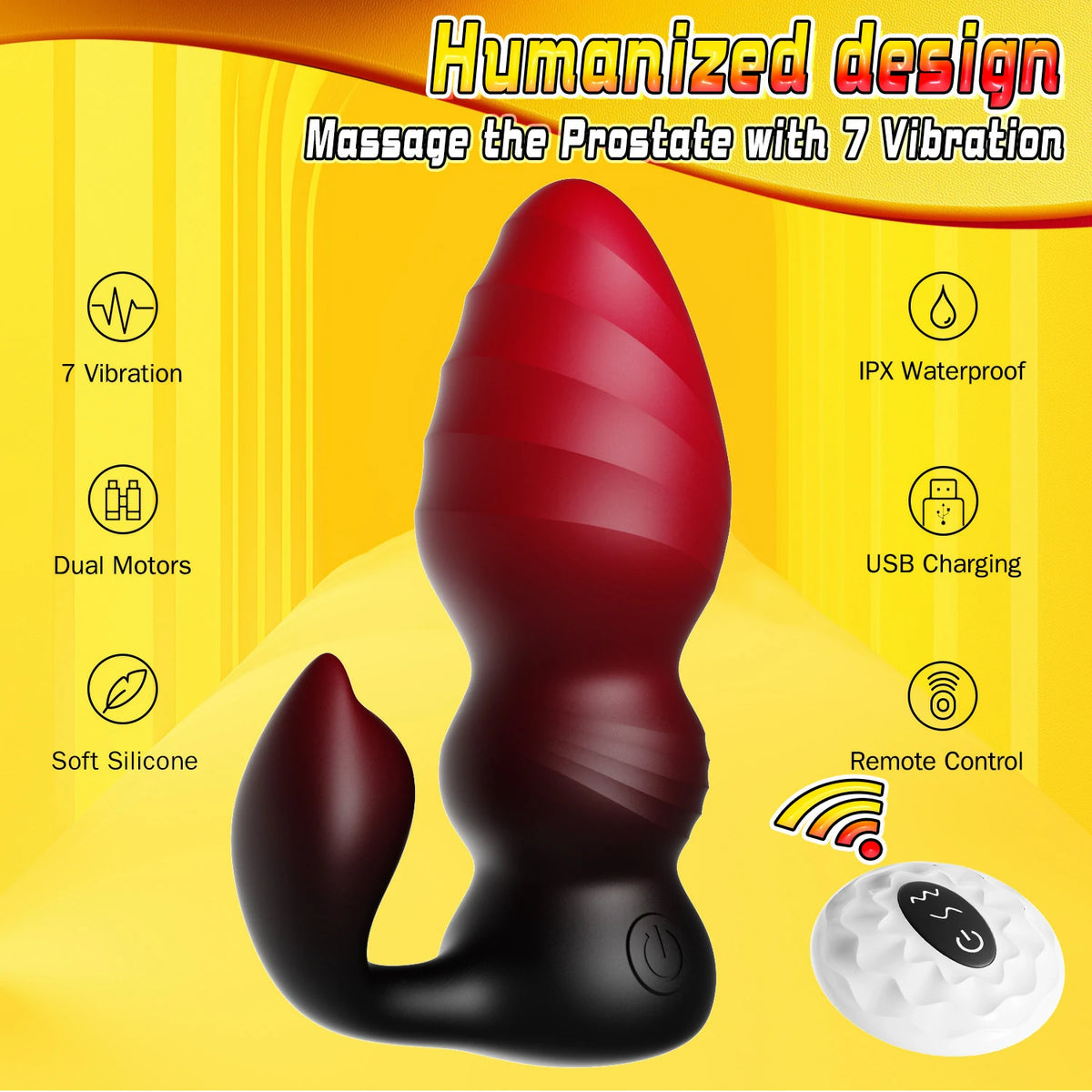 Gourd Tail Vibrating Butt Plug