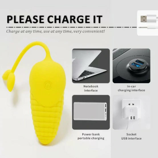 App-Controlled Corn-Shaped Anal Plug with G-Spot Vibrator