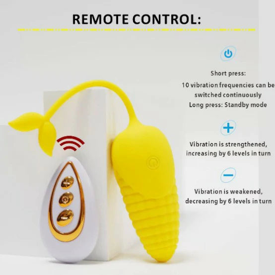 App-Controlled Corn-Shaped Anal Plug with G-Spot Vibrator