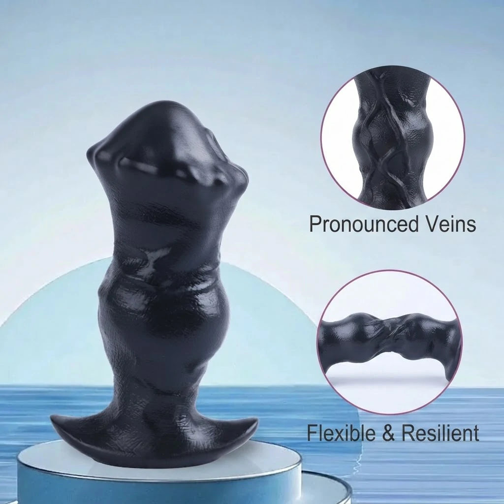 Dual-Use Silicone Horse-Style Anal Plug & Dildo