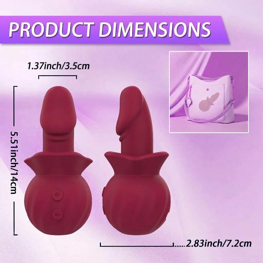 Rose Dildo Vibrator – Suction & Vibration Rose Toy